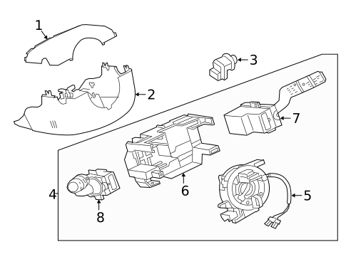Shroud, Switches & Levers for 2023 Jaguar XF #0