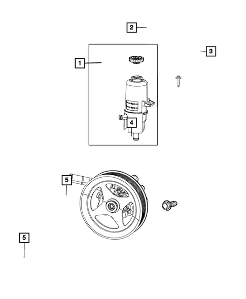 Power Steering Pump and Reservoir for 2019 Ram 3500 #0