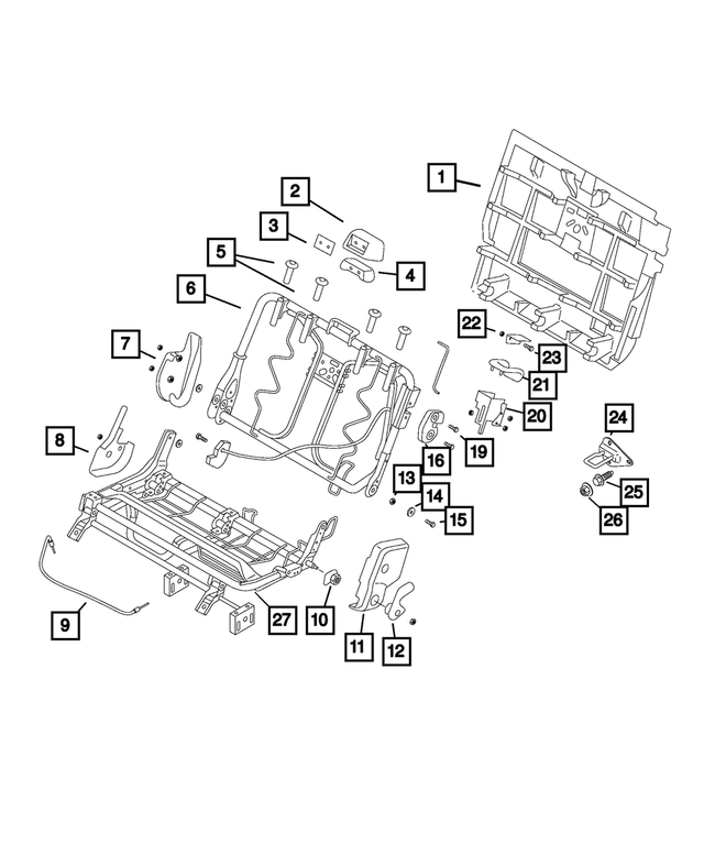 68275723AA - Interior Trim: Rear Seat Back Panel for Mopar Image