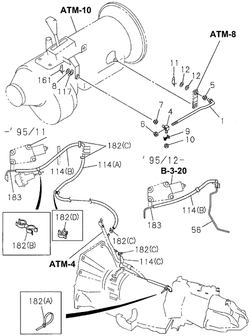 AT Control Link for 1997 Honda Passport #0
