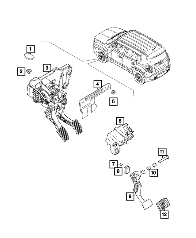 68201765AA - Brakes: Clutch Cable Routing Plug for Fiat: 500L, 500X | Jeep: Compass, Renegade | Ram: ProMaster City Image