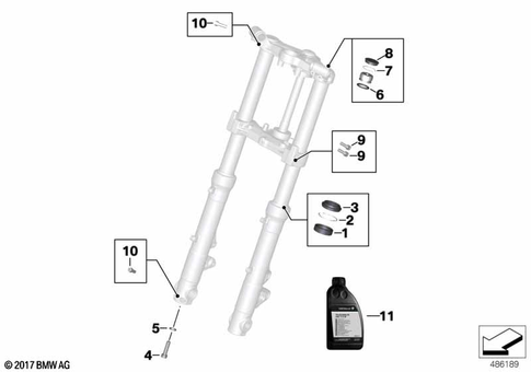 Service of Telescopic Forks for 2006 BMW-Motorrad F 800 ST #0