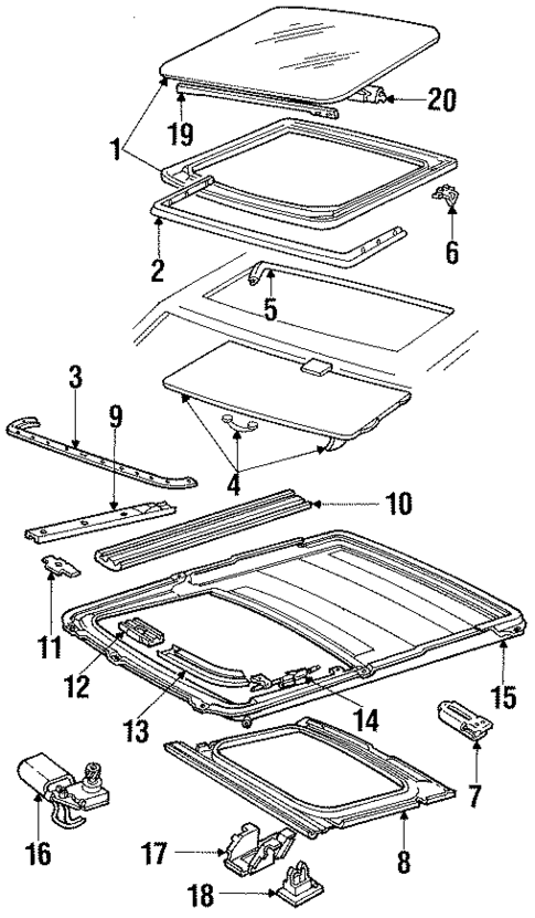 Sunroof for 1989 Lincoln Town Car #0