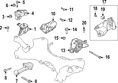Engine & Trans Mounting for 2025 Hyundai Santa Fe #0