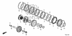 22500R3W003 - Transmission - Automatic: CLUTCH ASSY., FORWARD for Honda Image