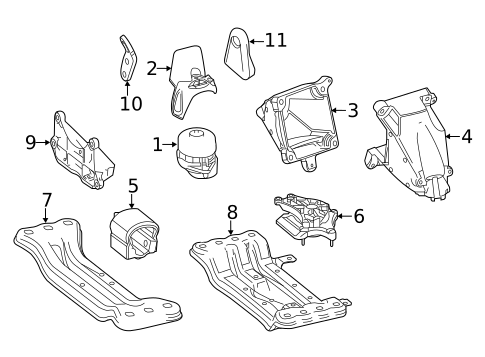 Engine & Trans Mounting for 2016 Mercedes-Benz CLS400 #0