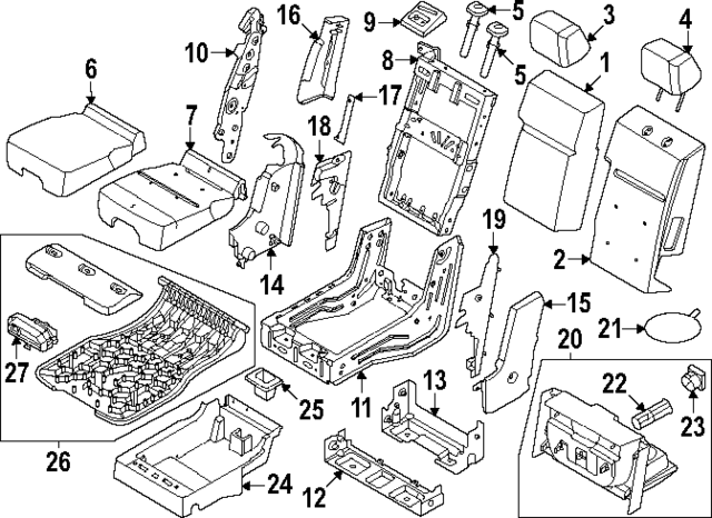 ML3Z1864416DC - Body: Seat Back Cover for Ford Image