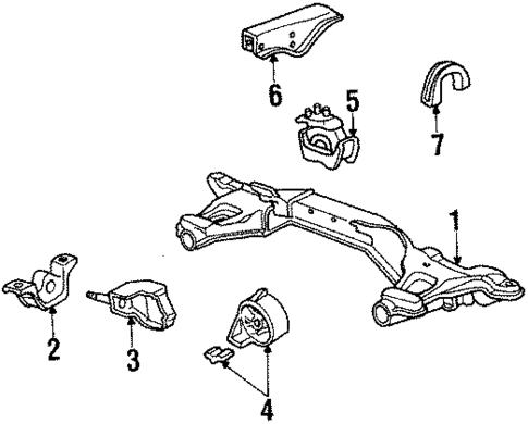 Engine & Trans Mounting for 1986 Acura Integra #0