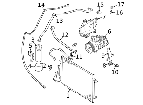 Condenser, Compressor & Lines for 2014 Volkswagen Jetta #4