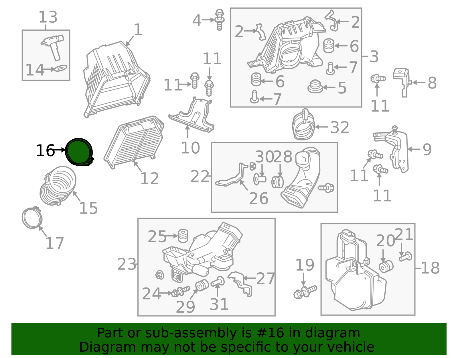17314-R40-A11 - Engine Air Duct Clamp 2011-2025 Honda | Honda Parts Online