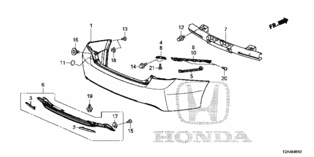 Rear Bumper (1) for 2013 Honda Accord #0