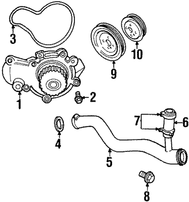 4667176 - Cooling System: Water Pump Assembly Tube for Mopar Image
