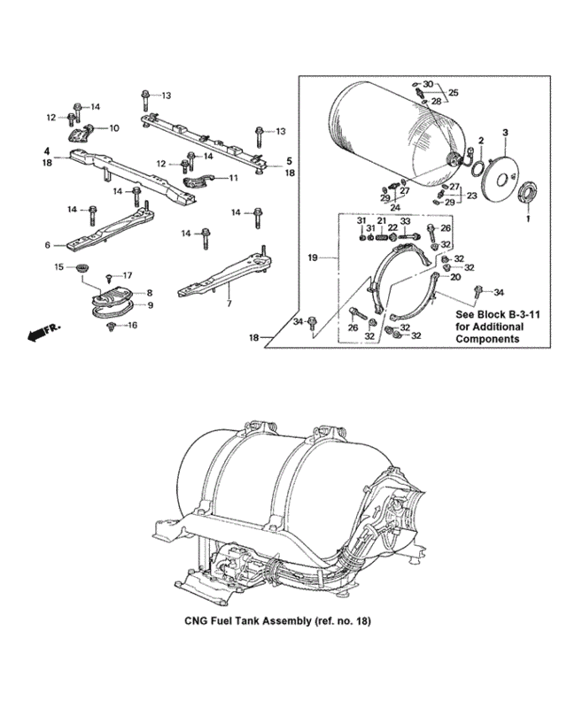 Fuel Tank (CNG) for 1999 Honda Civic #0