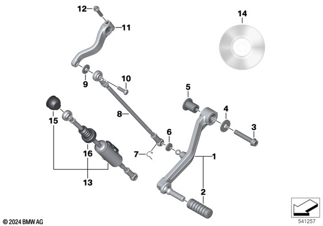 23417716016 - : Shift Lever for BMW-Motorrad Image