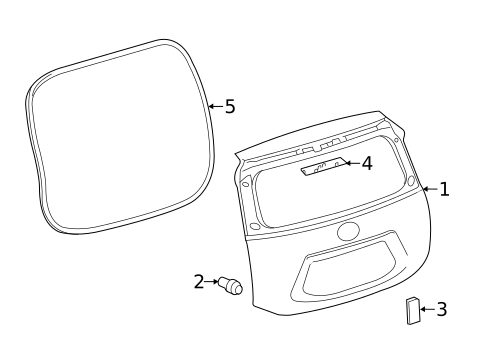 Gate & Hardware for 2017 Toyota Prius C #0