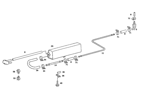 Closed Fuel-Evaporation-Control System for 1985 Mercedes-Benz 380SE #0