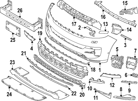 Bumper & Components - Front for 2023 Land Rover Range Rover Sport #0