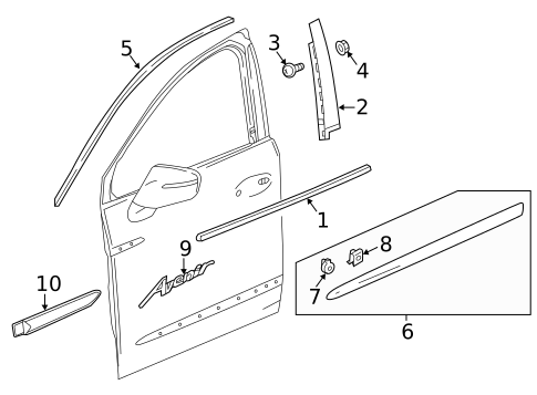 Exterior Trim - Front Door for 2024 Buick Enclave #0