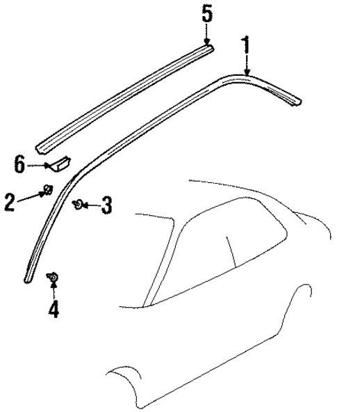 Exterior Trim - Roof for 1996 Suzuki Esteem #0