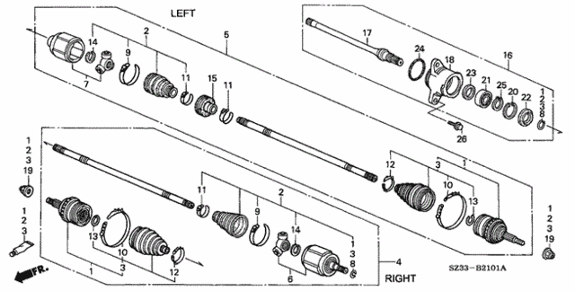 Driveshaft (2) for 2002 Acura RL #0