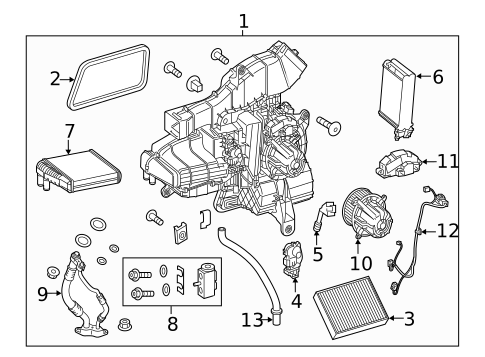 Evaporator & Heater Components for 2021 Mercedes-Benz Metris #1