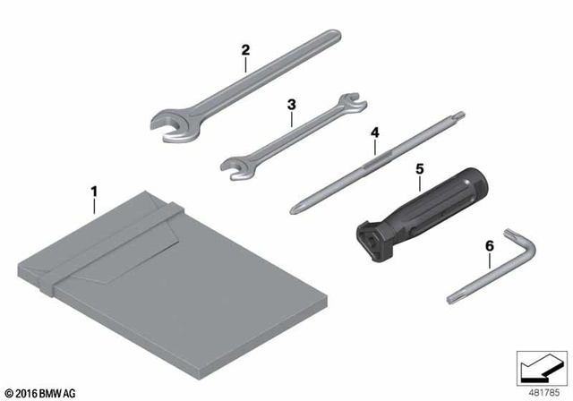 71118533893 - Parts and Accessories for Engine / Chassis: Slipcase for on-Board Vehicle Literature - 234X133mm for BMW-Motorrad Image