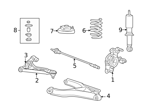 Rear Suspension for 2005 Ford Explorer #1
