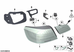 63217252093 - Lighting: Rear Light in the Side Panel, Left for BMW Image