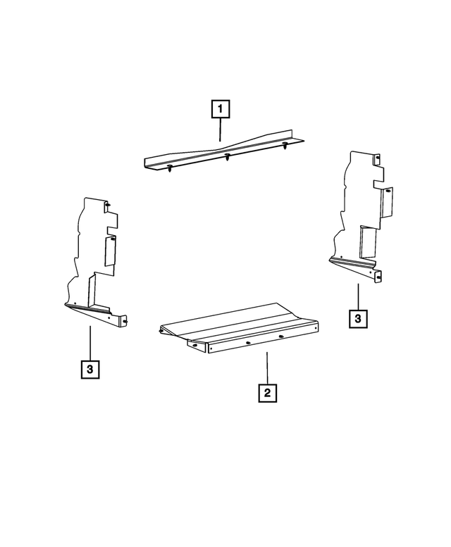 68381769AA - : Radiator Side Air Seal, Left for Mopar Image