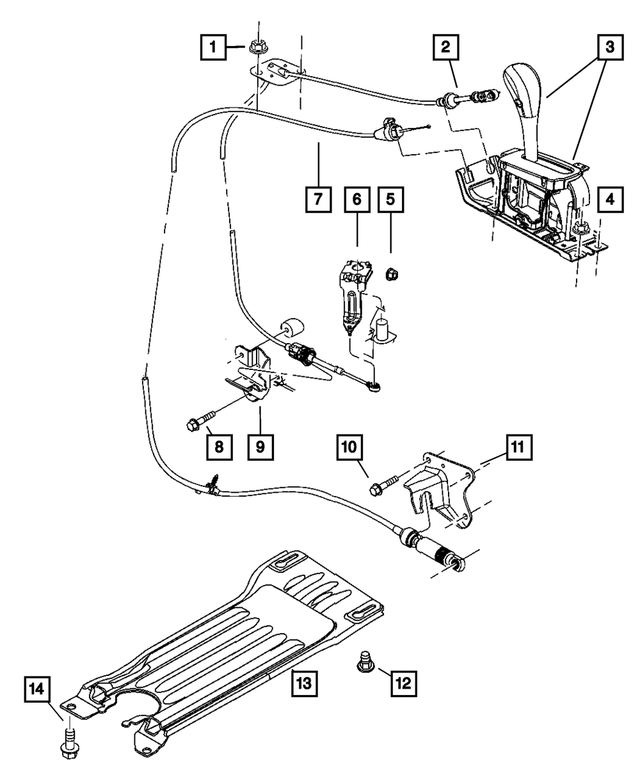 « 52109982AE – Automatic Transaxle 4 Speed : Sélecteur Logement Et Levier pour Mopar Image »