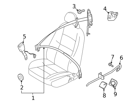 Seat Belt for 2008 Volvo C70 #0