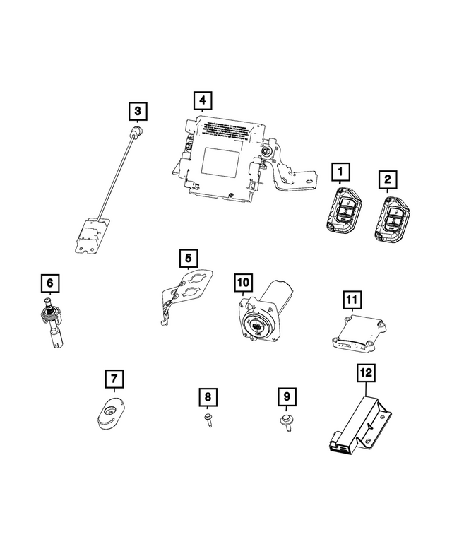 68384455AC - Electrical: Integrated Key Fob Transmitter for Mopar Image