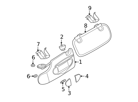 Sunvisor for 2005 Mini Cooper #0