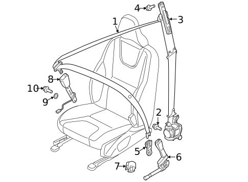 Seat Belt for 2015 Volvo V60 #0