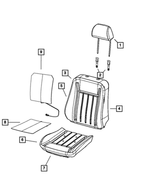 1UZ54DX9AA - Interior Trim: Front Headrest for Dodge: Charger Image