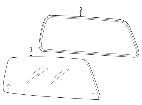 Glass & Hardware - Back for 2010 Ford F-350 Super Duty #2