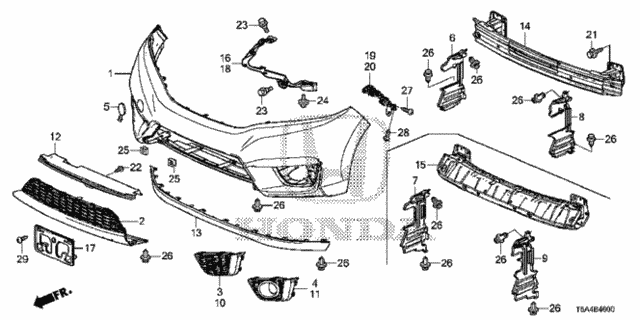Front Bumper (1) for 2016 Honda Fit #0