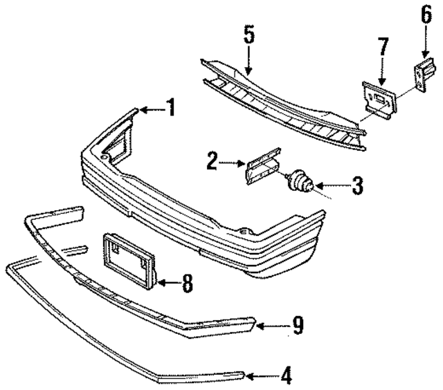 F1CZ17626A - Body: Air Deflector for Ford: Escort | Mercury: Tracer Image