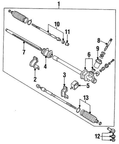 Steering Gear & Linkage for 1994 Mazda 323 #1