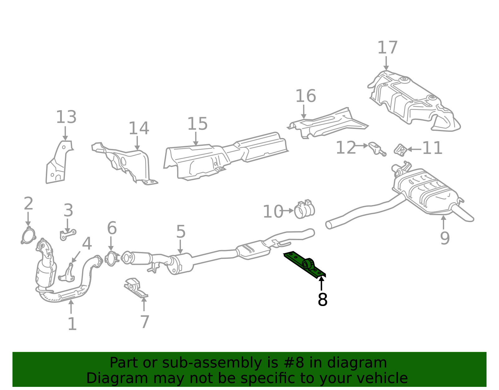 1774920700 - Mercedes-Benz Center Pipe Rear Bracket 2019-2022 Mercedes ...