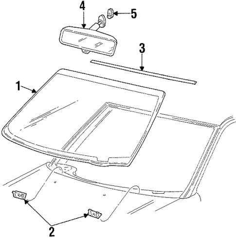 Glass - Windshield for 2002 Lincoln Navigator #0