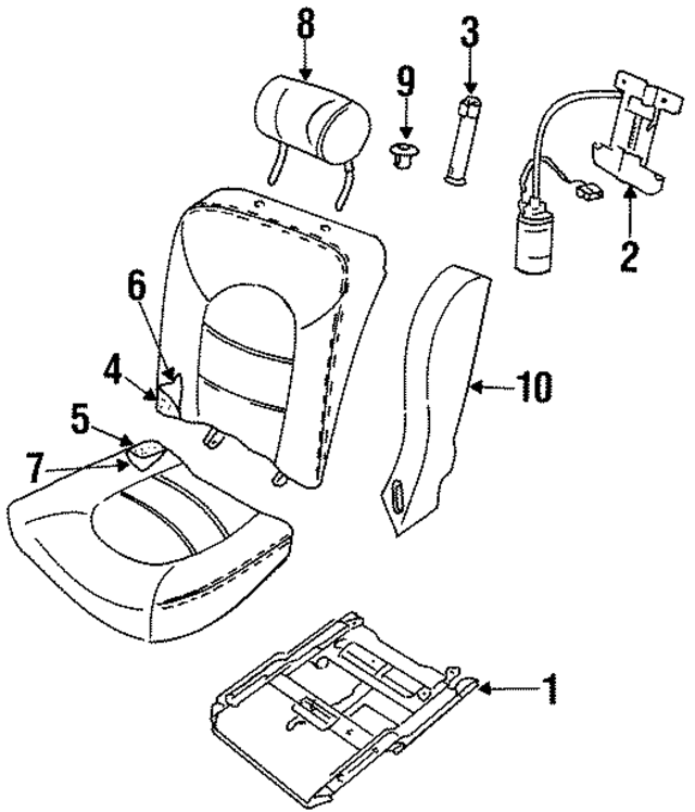 GXF5342AA - Body: Seat Adjuster for Jaguar Image