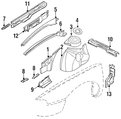 Structural Components & Rails for 1995 Chrysler LHS #0