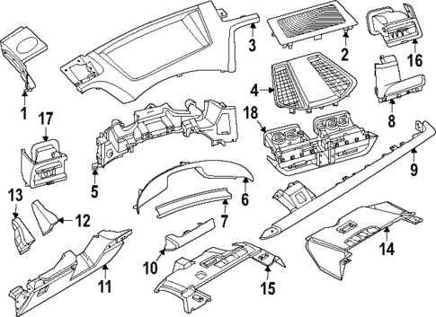 Instrument Panel Components for 2024 Porsche Macan #1
