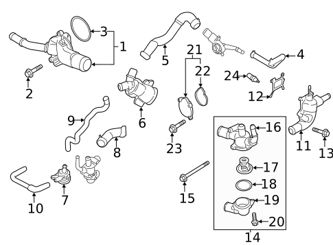 Water Pump & Related Components for 2017 Ford C-Max #0