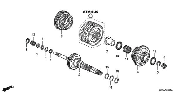 AT Mainshaft for 2008 Acura TL #0