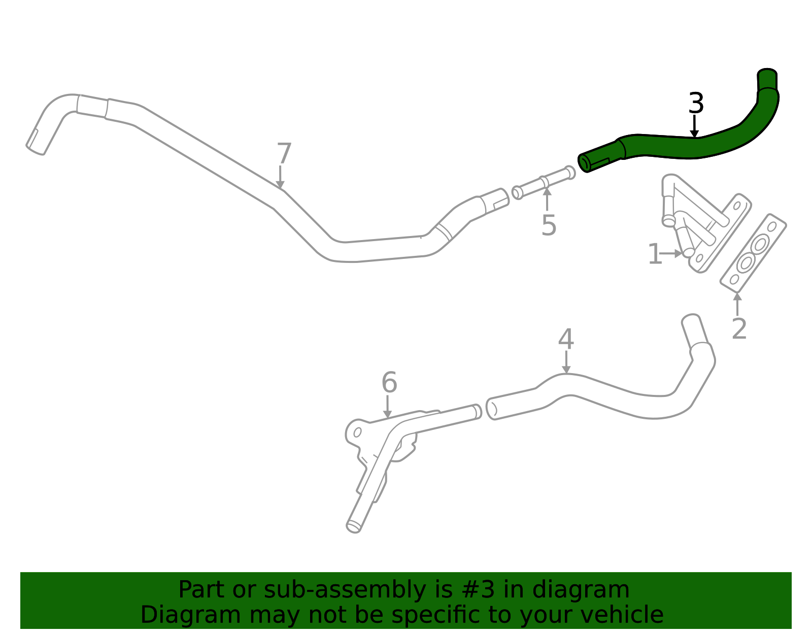 2023-2025 Toyota Crown Upper Hose 16286-25010 | Toyota Parts Center