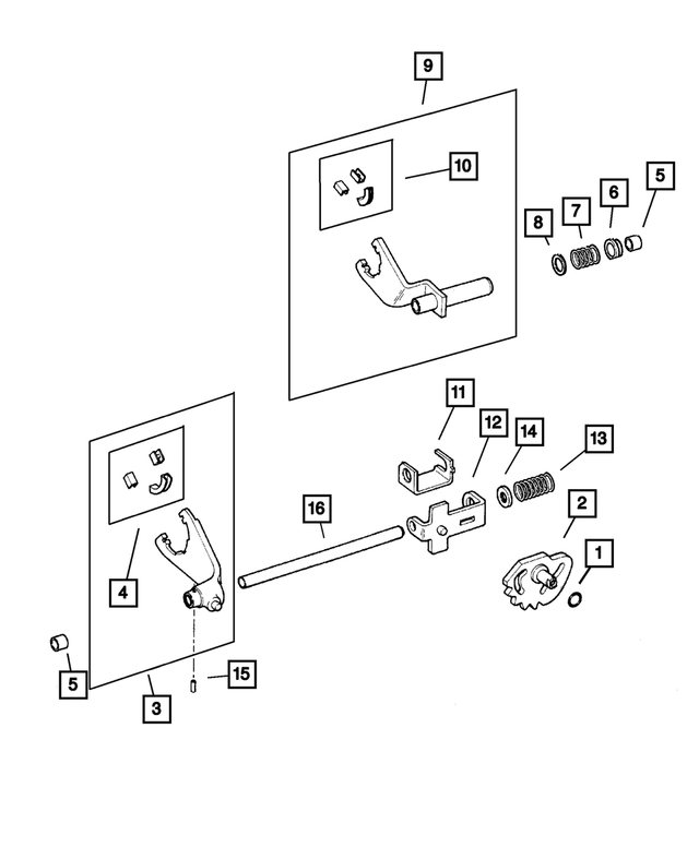 5066383AA - Transfer Case Model 244 [DHV]: Transfer Case Sector for Mopar Image image