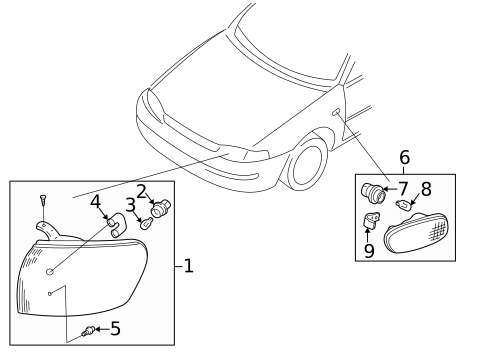 Park & Side Marker Lamps for 1994 Subaru Impreza #0