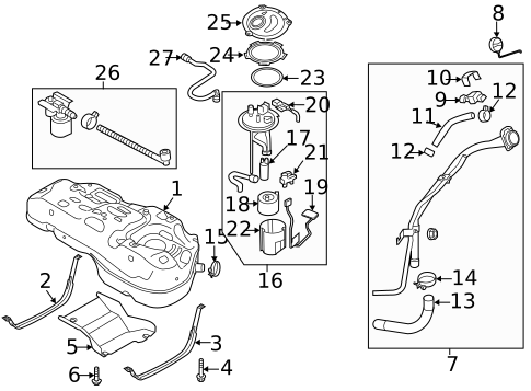 Fuel System Components for 2014 Kia Sportage #0